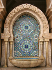 mosaic and fountain