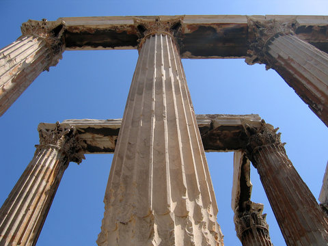 temple of olympian zeus ruins, athens