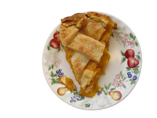 slice of peach pie