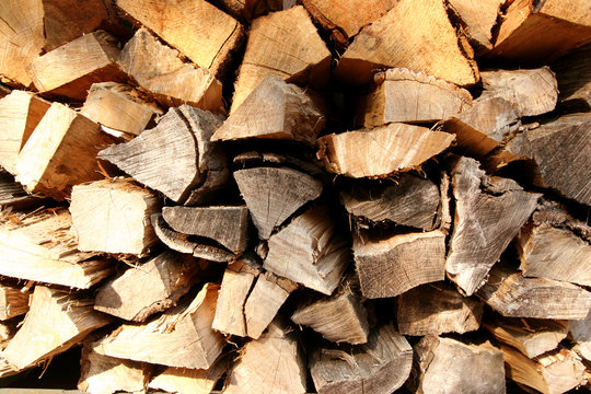 chopped up wood