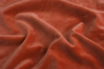 orange velvet fabric