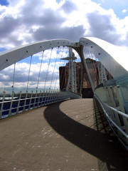 modern bridge in manchester quay