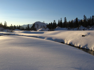 winter in mountain kavkaz