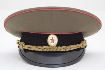 russian military green peaked cap.