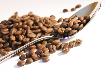 grains de café, kaffeebohnen