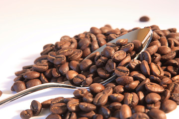 grains de café, kaffeebohnen