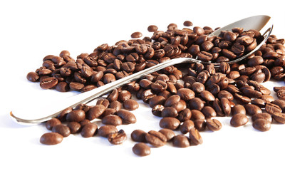 grains de café, kaffeebohnen