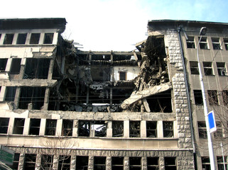 building after bombing