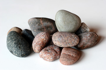 ocean stones on isolated background