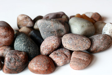 ocean stones on isolated background