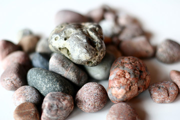 ocean stones on isolated background