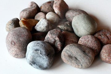 Fototapeta na wymiar ocean stones on isolated background