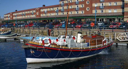 Fototapeta na wymiar restored lifeboat