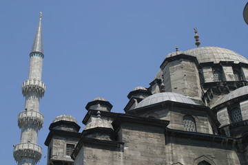 Fototapeta na wymiar domes and minarets on the blue mosque