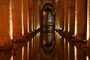 the roman cistern in istanbul