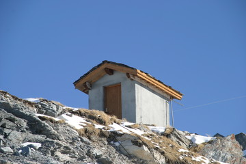 small mountain hut