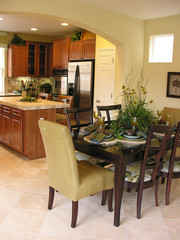 dining area and kitchen