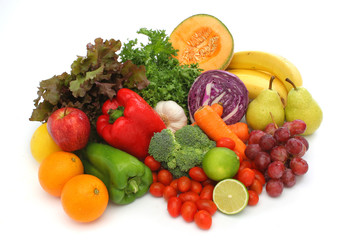 Fototapeta na wymiar kolorowe świeże grupa warzyw i owoców