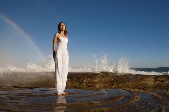 Lady And Rainbow