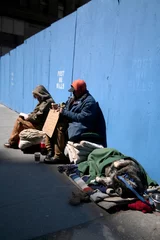 Papier Peint photo Lavable Lieux américains homeless in manhattan