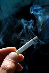 a smoking cigarette