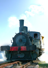 Vieille locomotive à vapeur