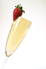 champagne and strawberry