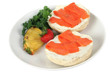 bagel & lox isolated