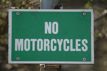 no motorcycles