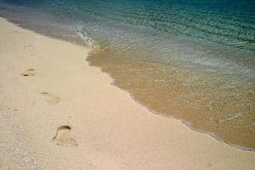 Fototapeta na wymiar na piasku - Malediwy