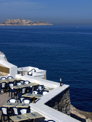 terrasse au bord de mer