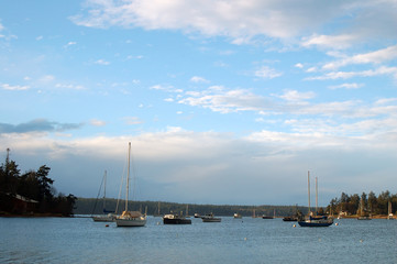 stormy afternoon in the harbor