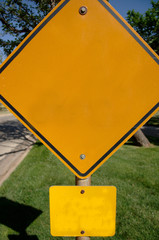 blank caution sign