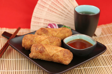 chinese egg rolls & tea 1
