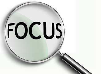 focus magnifying glass - obrazy, fototapety, plakaty