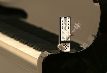 metronome on a piano