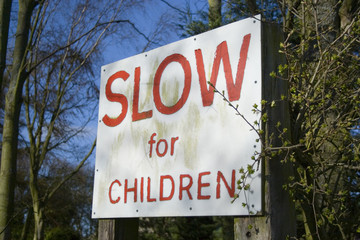 slow for children sign
