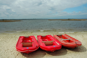 les barques du lac de cazaux