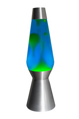 large blue and green lava lamp