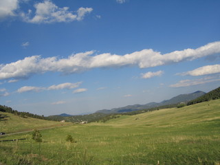 Fototapeta na wymiar mountain valley, evergreen colorado