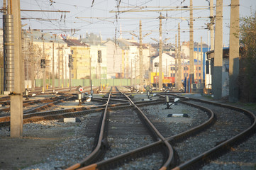 Fototapeta na wymiar railway cargo station