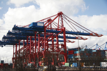 verladekräne container-terminal hamburg, deutschla