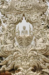 Poster de jardin Temple thailand, chiang rai: rongkun wat temple