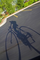 Naklejka na ściany i meble rower shadow
