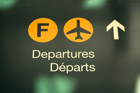 airport signage domestic flight