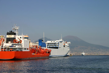 Naklejka premium cargo ships