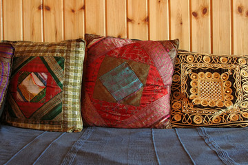small pillows, oriental style