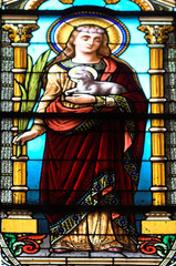 vitraux con escena biblica