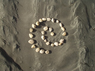spiral of pebbles