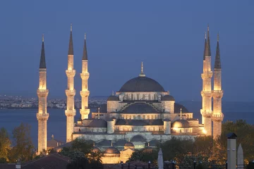 Foto auf Acrylglas Turkei hauptmoschee von istanbul - sultan ahmet (blaue moschee) am frühen ev